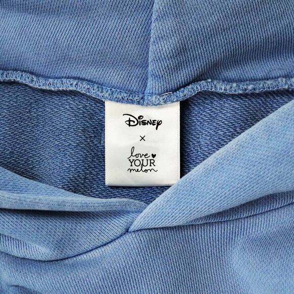 Disney X Love Your Melon Size XS Hoodie Oversize Mickey Blue White - Picture 10 of 12